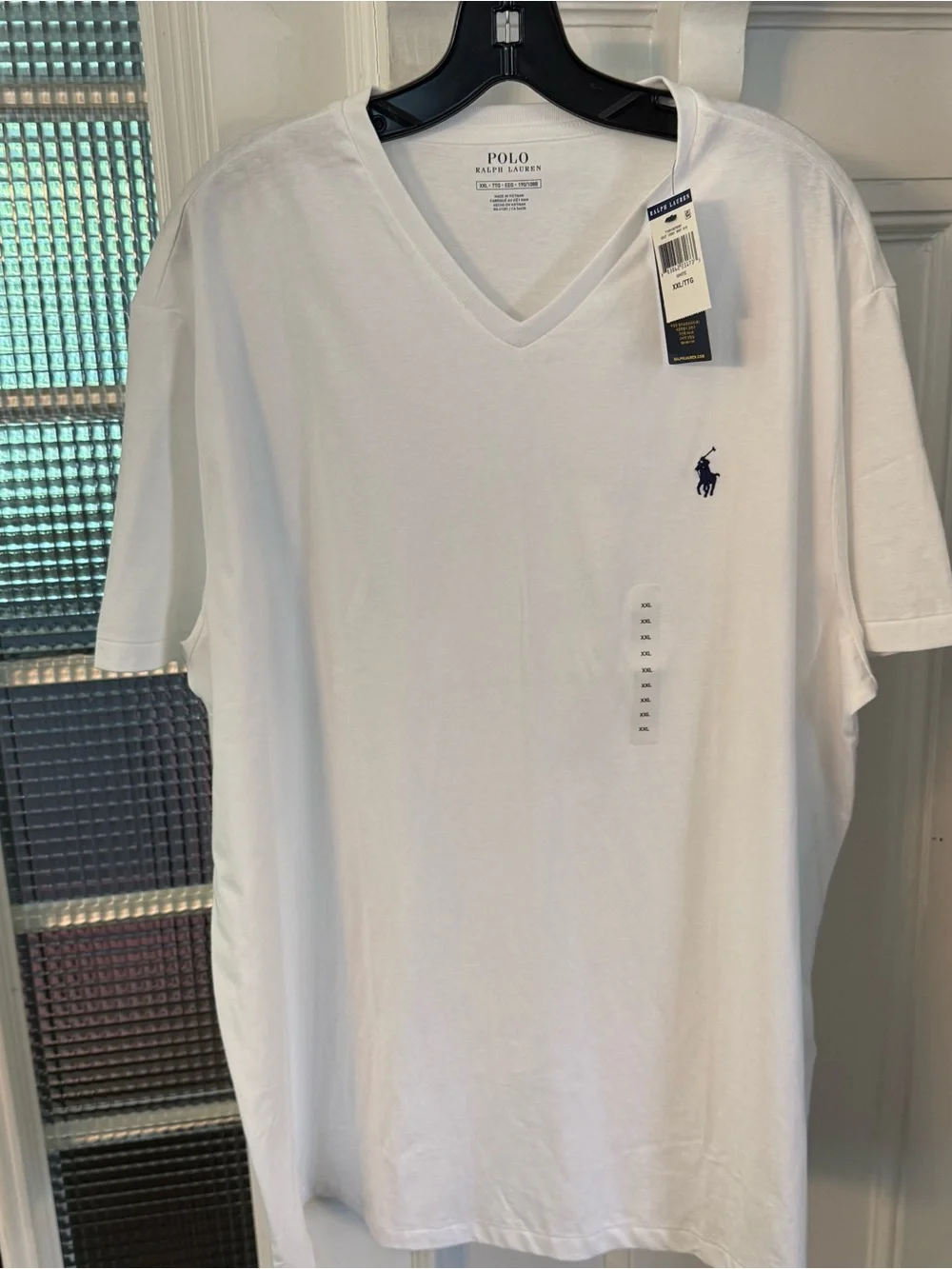 Polo Ralph Lauren Men’s V-Neck Tee Shirt White Sz XXL NWT